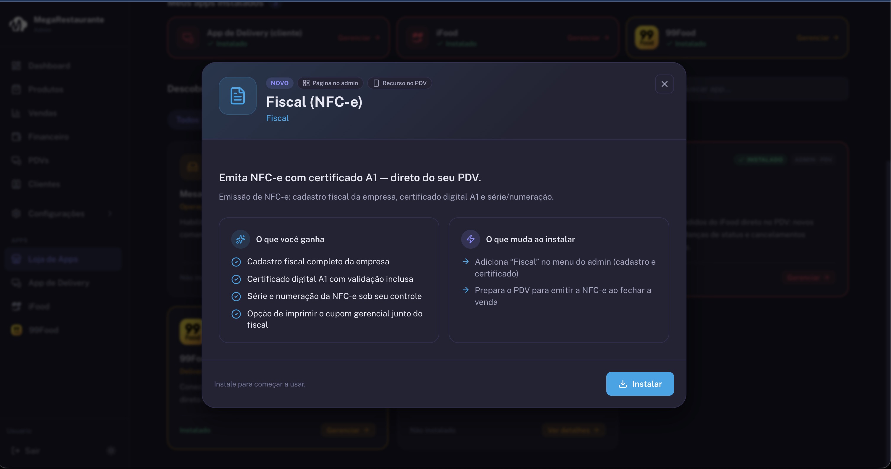 Emissão de NFC-e junto com a venda